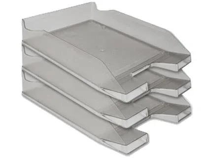 Bandeja Sobremesa Plástico Q-Connect Gris Oscuro Transparente KF04199 36186