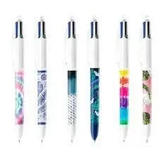 BIC 4 Colores Decorados - Bolígrafo Multicolor con Diseño Especial