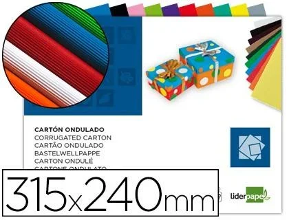 Bloc de Cartón Ondulado, 10 Hojas, Colores Surtidos - Manualidades Escolares