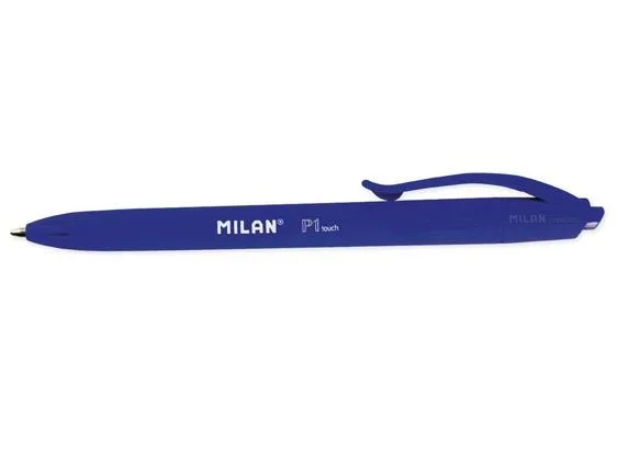 Bolígrafo Milan P1 Touch, Azul - Escritura Suave y Ergonómica