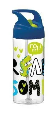 Botella de Agua Infantil con Asa de 500ml y Pajita - Hidratación Segura