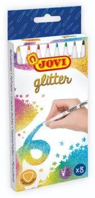 Estuche 8 Rotuladores Glitter Colores Surtidos - Set de Marcadores Brillantes