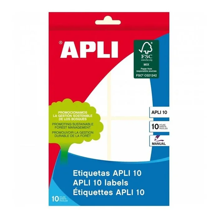 Etiqueta Apli 1642 20x50mm - Paquete de 150 unidades adhesivas
