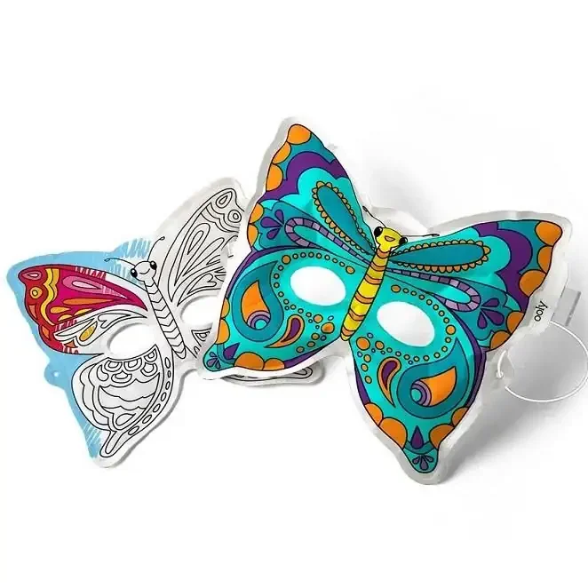 Globo Coloreable Máscaras de Mariposas Alegres 3D - Juguete Educativo DIY
