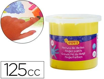 Jovi Pintura Dedos Amarillo 125cc - Material Escolar Creativo
