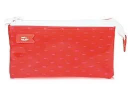 Portatodo Tres Cremalleras Milan Look Rosa - Estuche escolar resistente