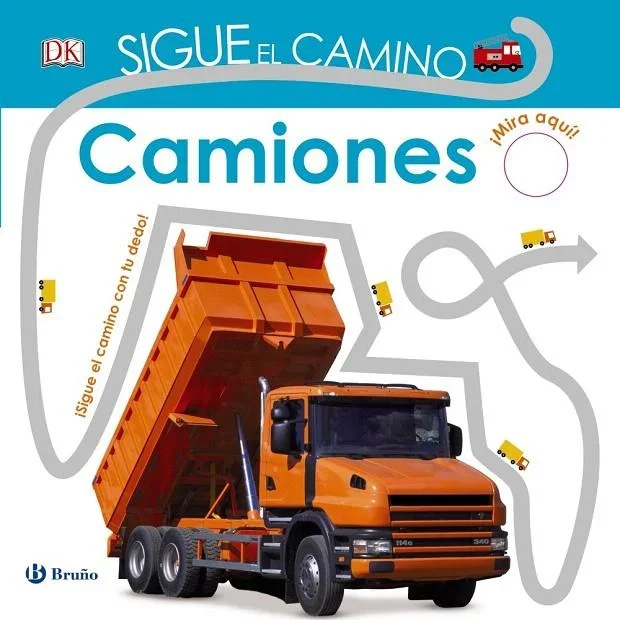 Sigue el Camino: Camiones - Libro Infantil Interactivo de Vehículos