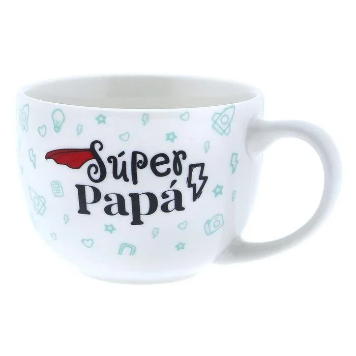 Tazón con Mensaje Super Papá - Regalo Original para Padres
